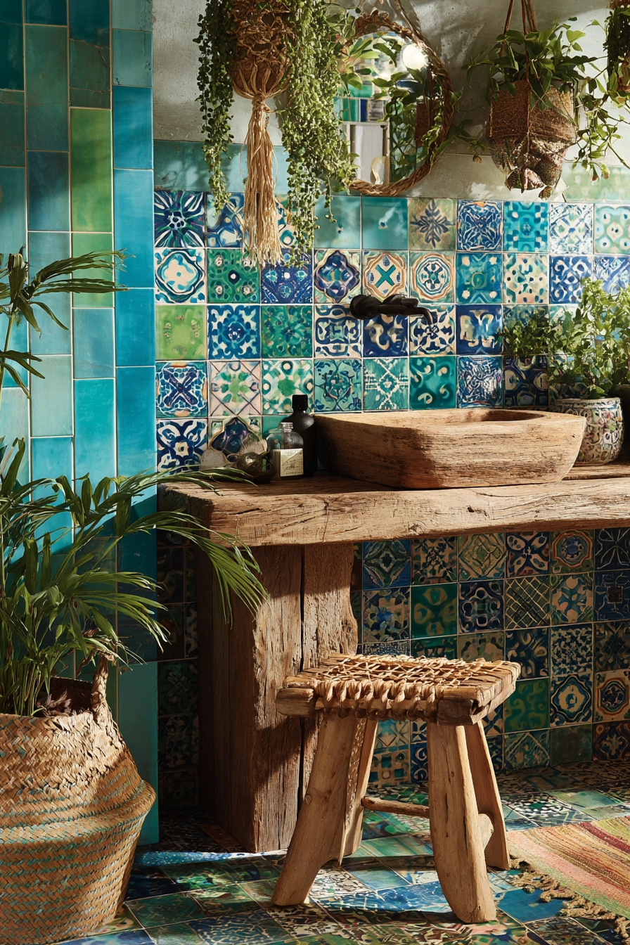 Boho bathroom decor 12