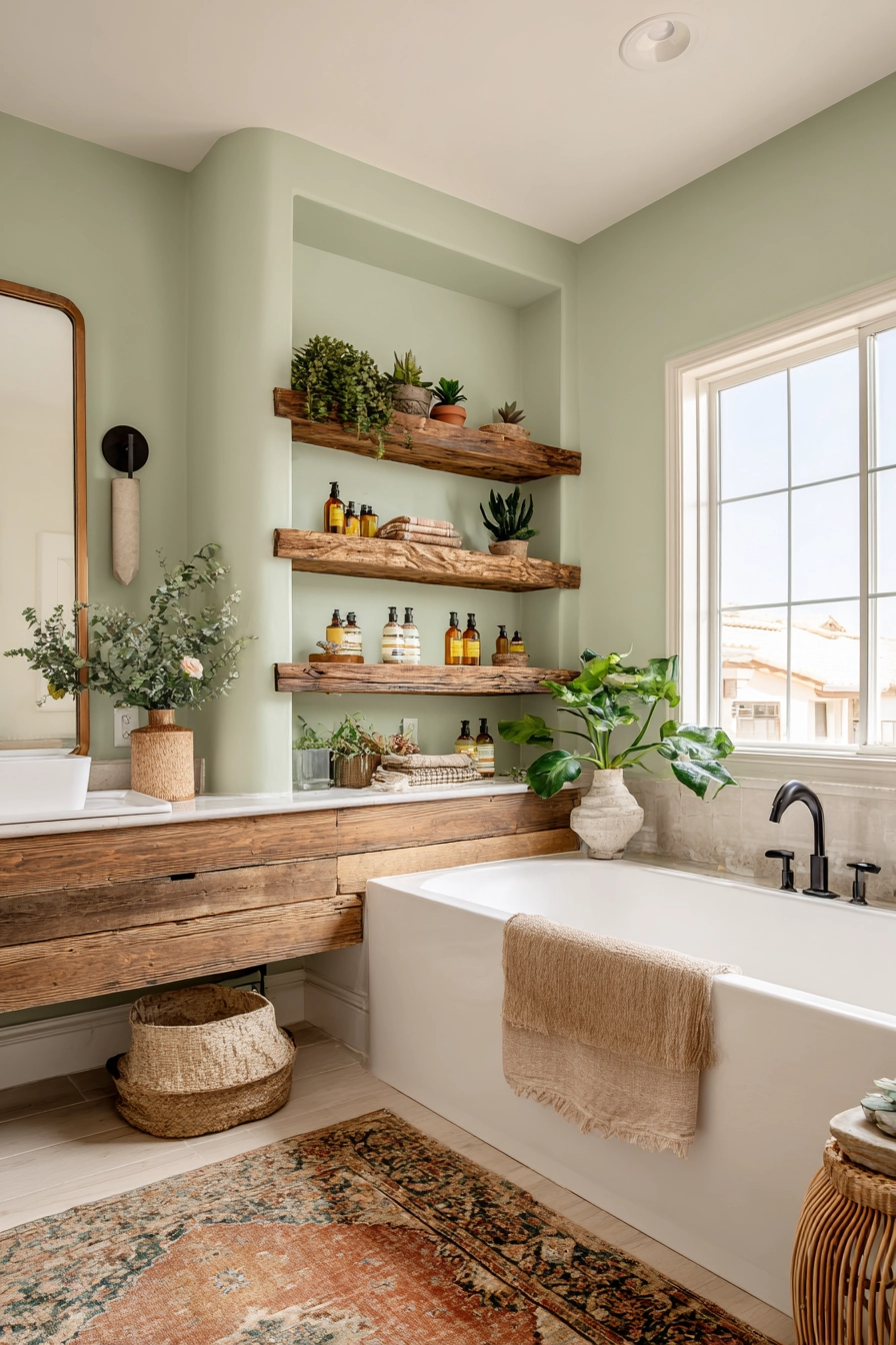 Boho bathroom decor 17