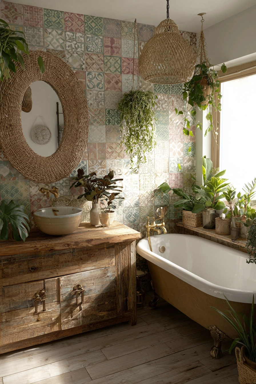 Boho bathroom decor 21