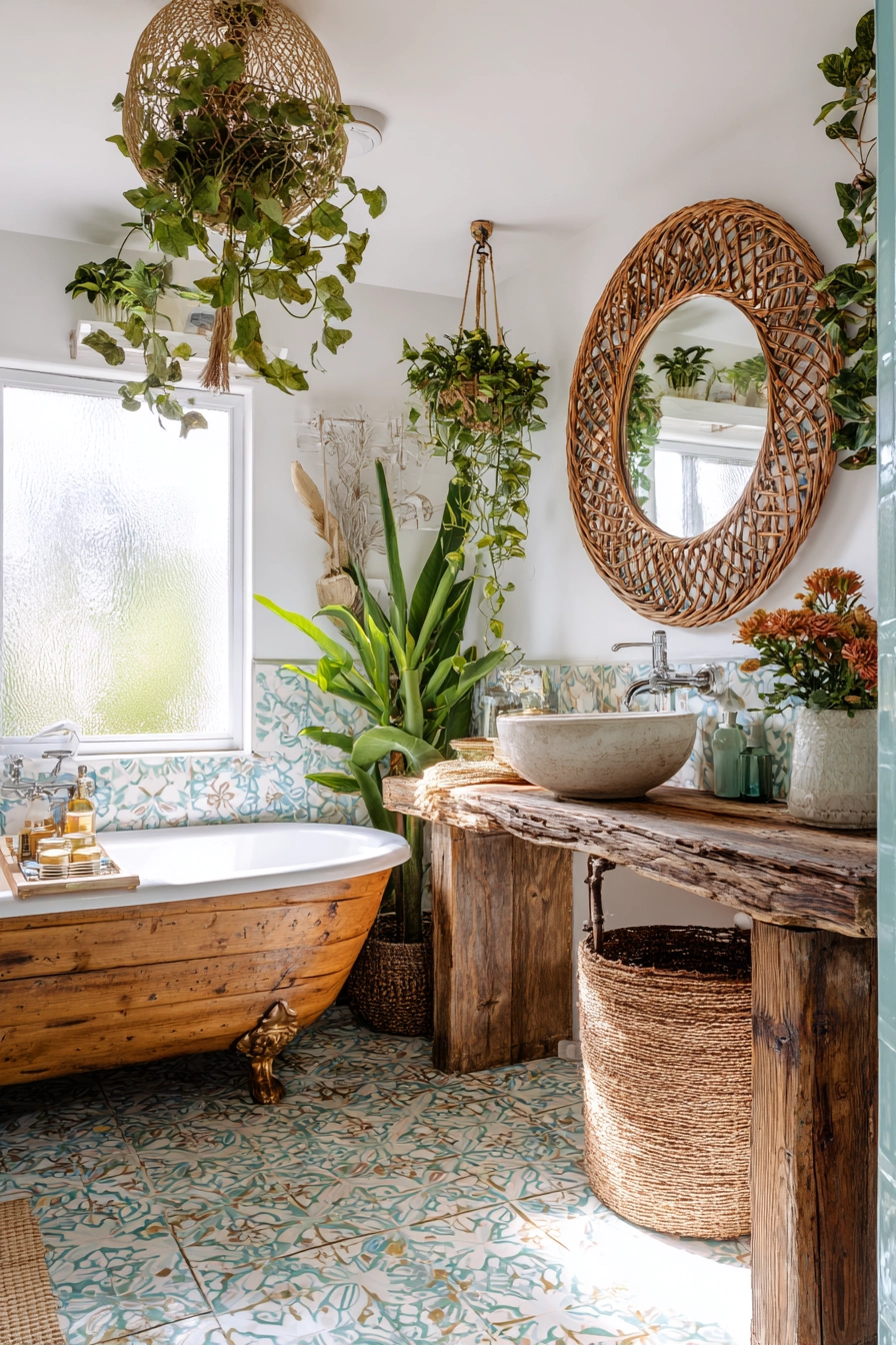 Boho bathroom decor 23