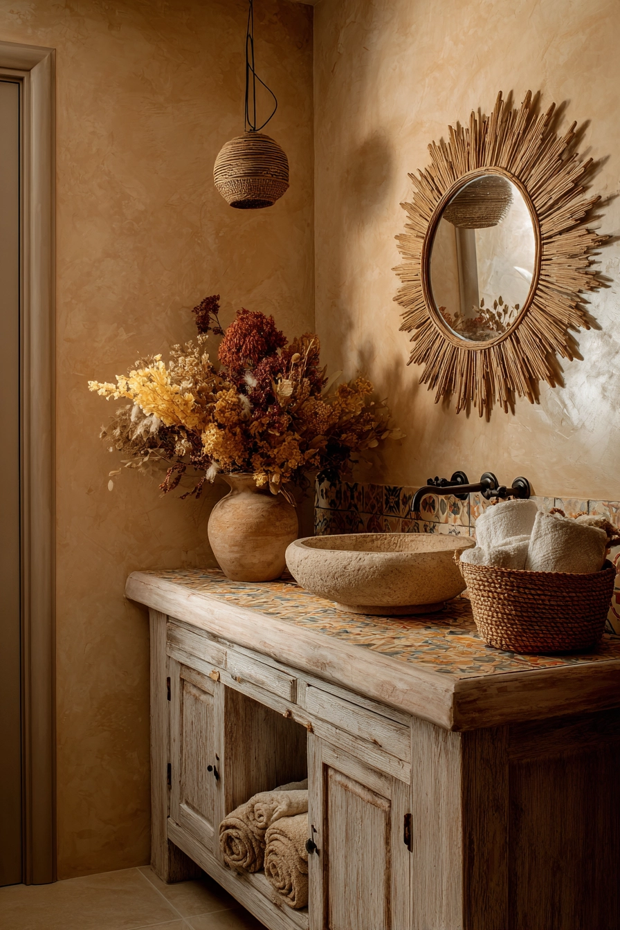 Boho bathroom decor 5