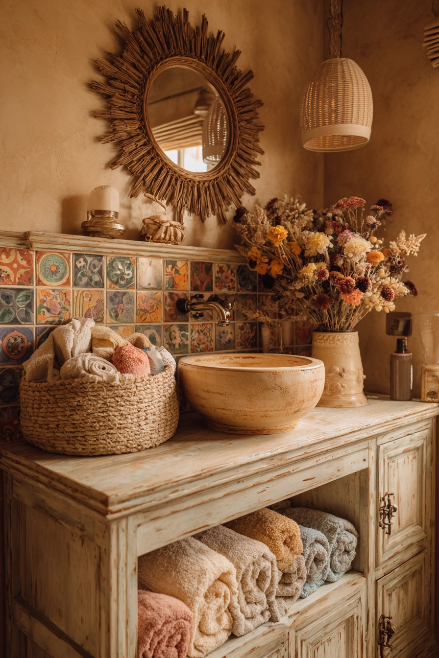 Boho bathroom decor 6
