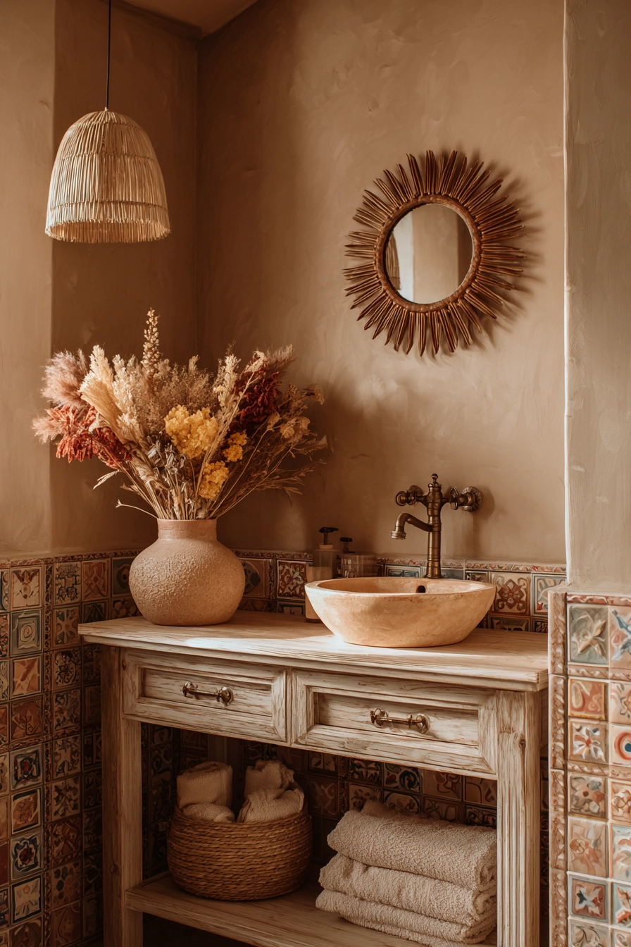 Boho bathroom decor 7