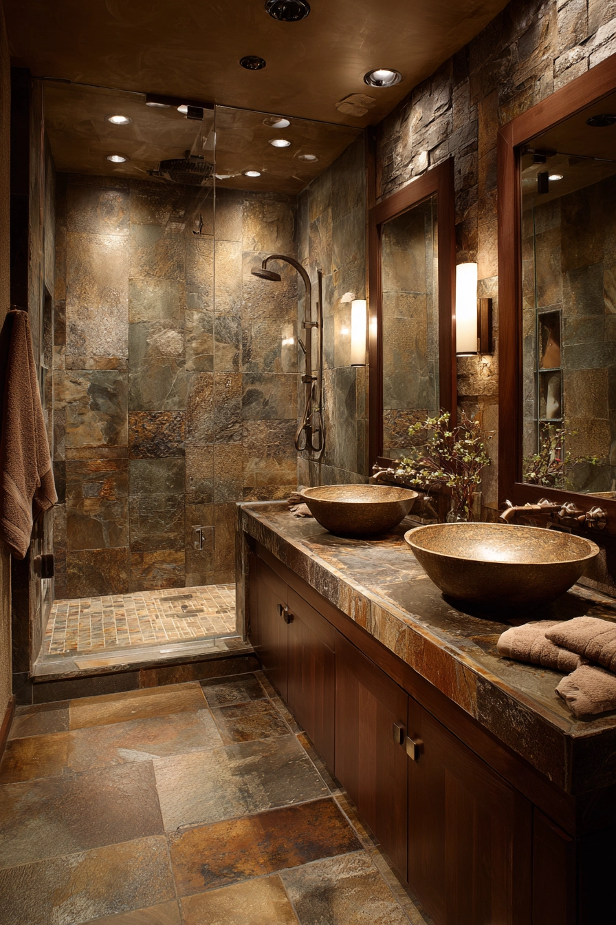 Brown bathroom ideas 10