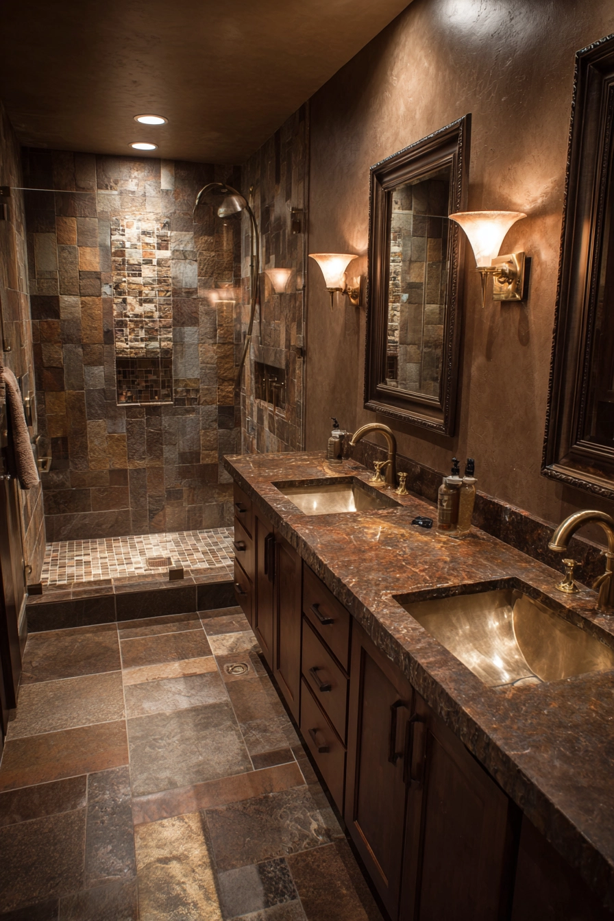 Brown bathroom ideas 11