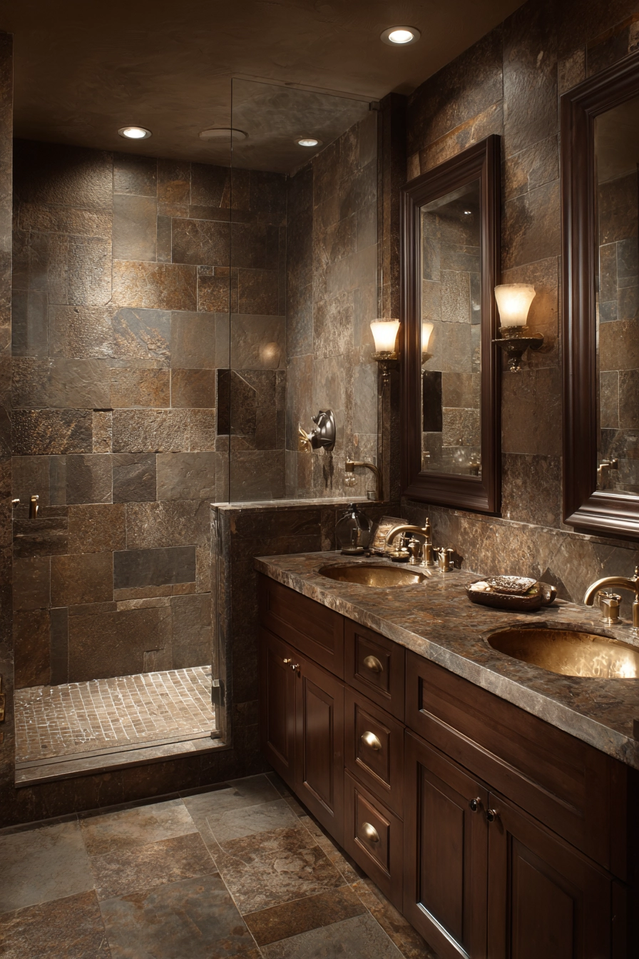Brown bathroom ideas 12