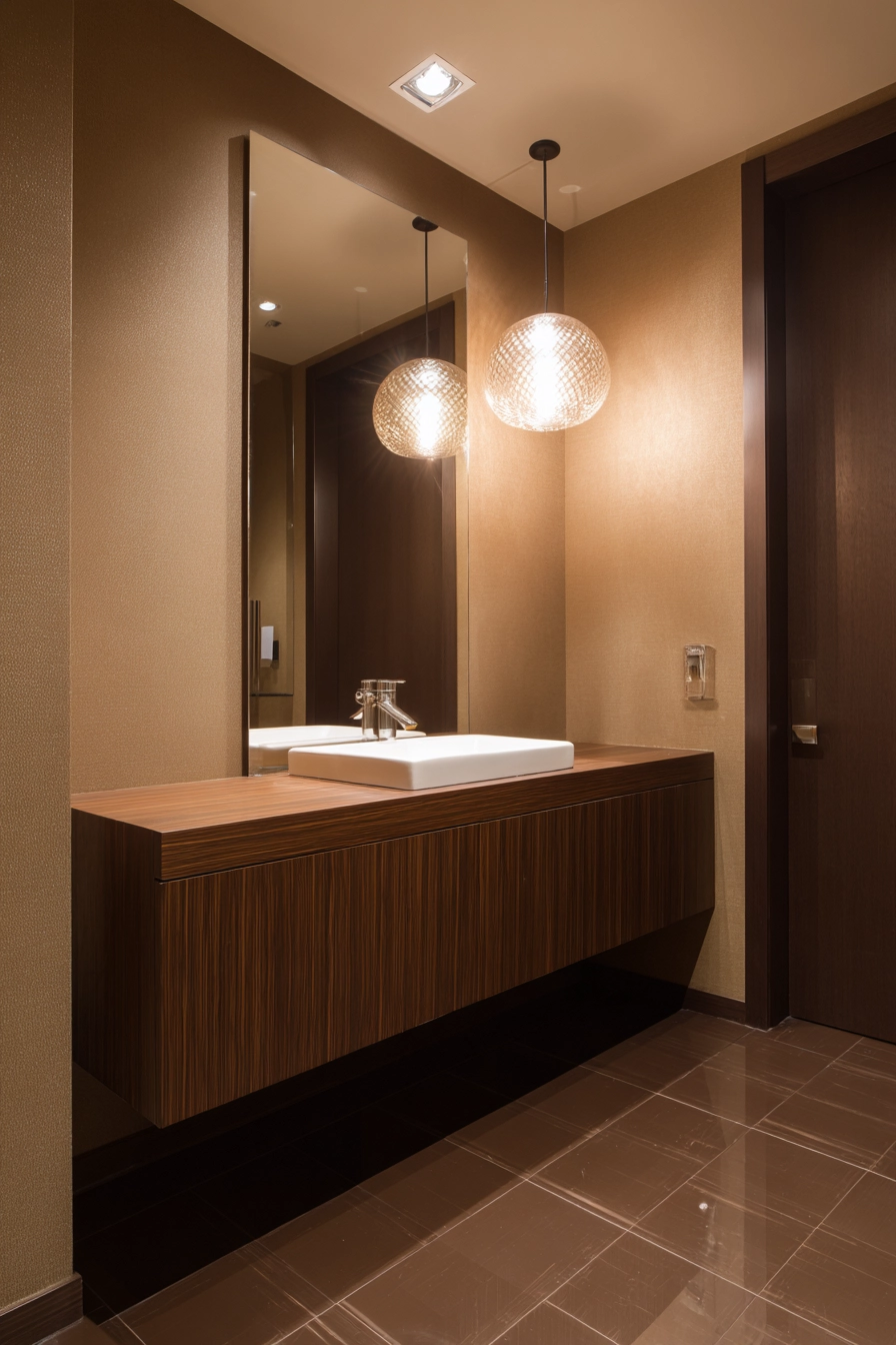 Brown bathroom ideas 17