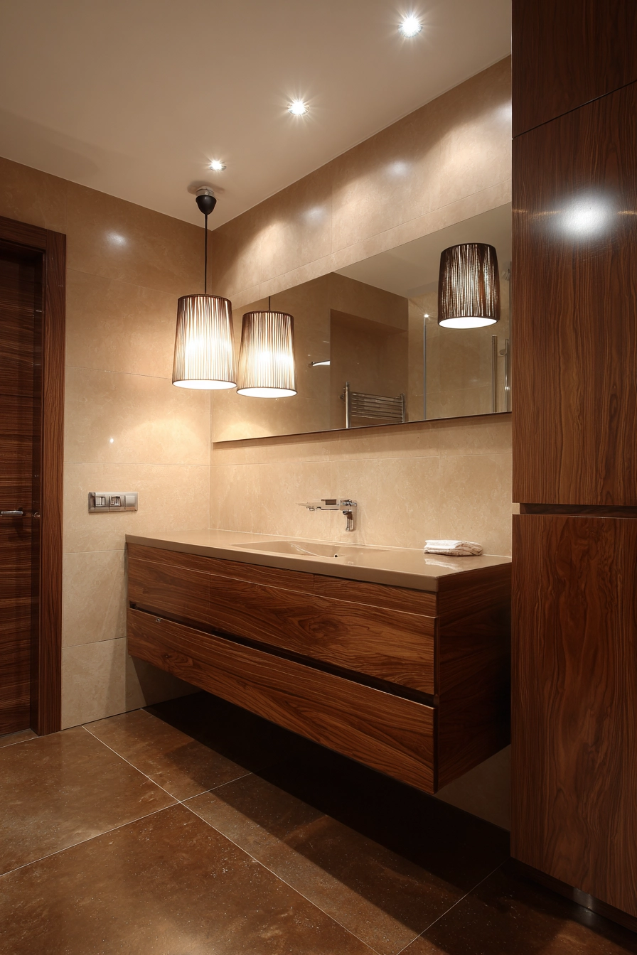 Brown bathroom ideas 18