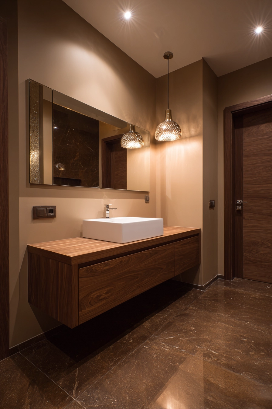 Brown bathroom ideas 19