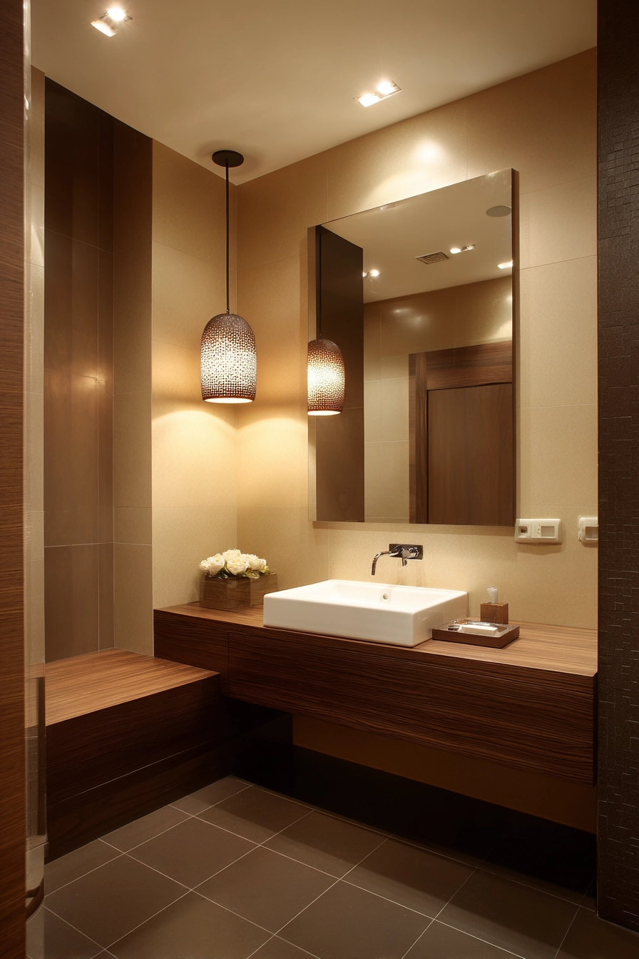 Brown bathroom ideas 20