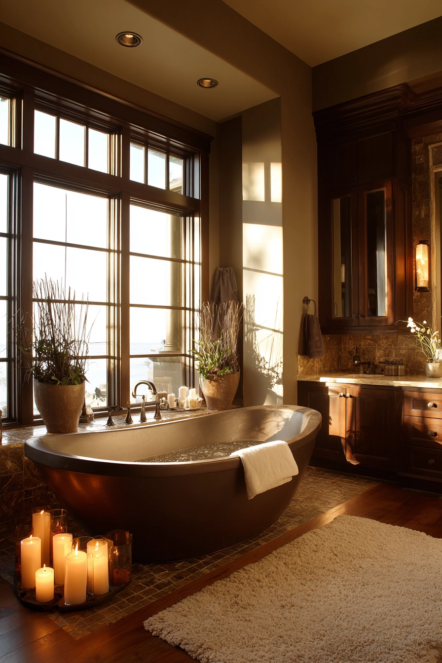 Brown bathroom ideas 25