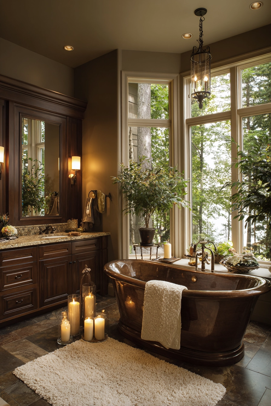 Brown bathroom ideas 27