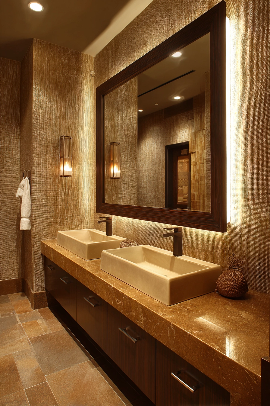 Brown bathroom ideas 37
