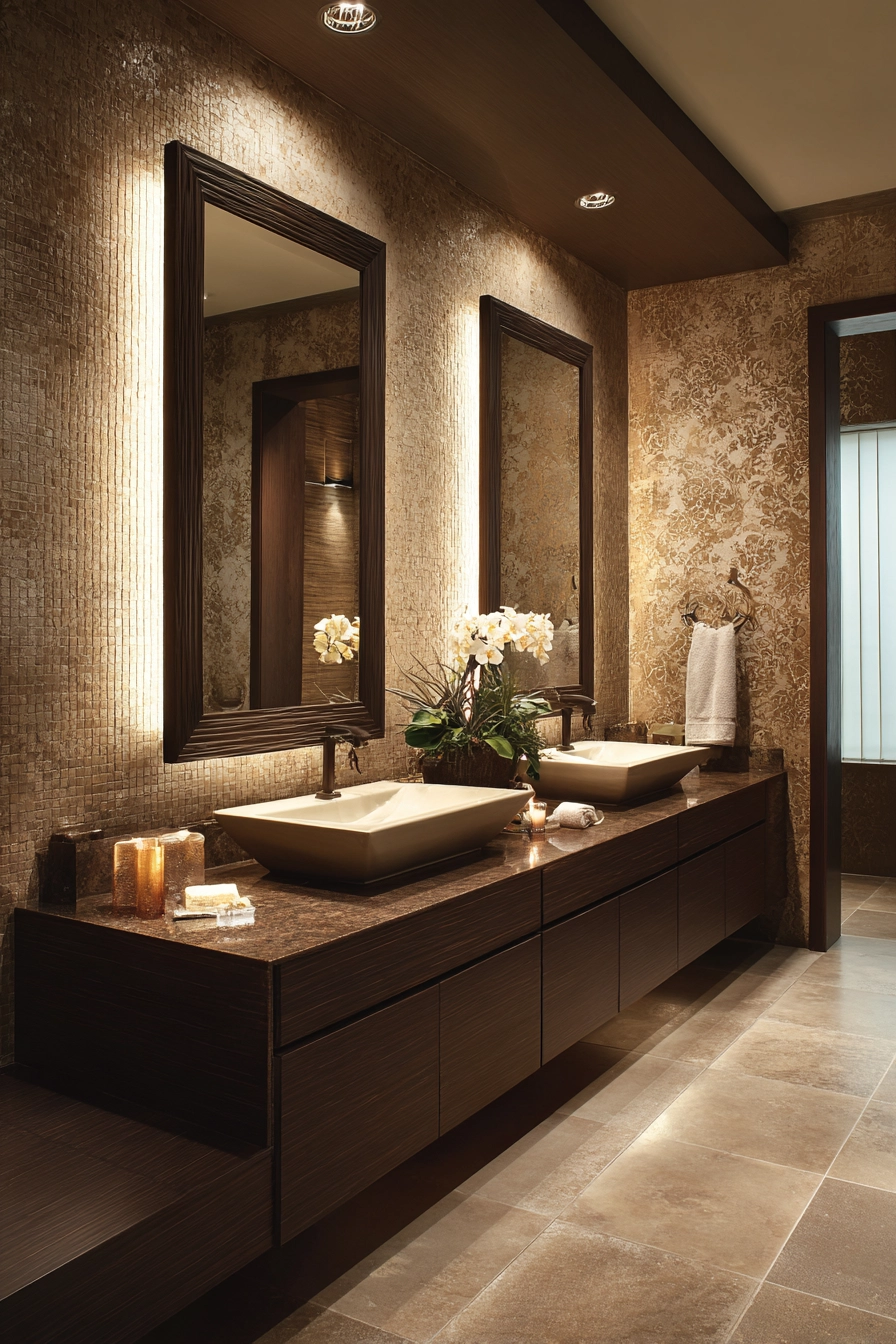 Brown bathroom ideas 38