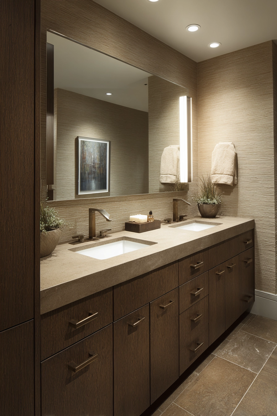 Brown bathroom ideas 39