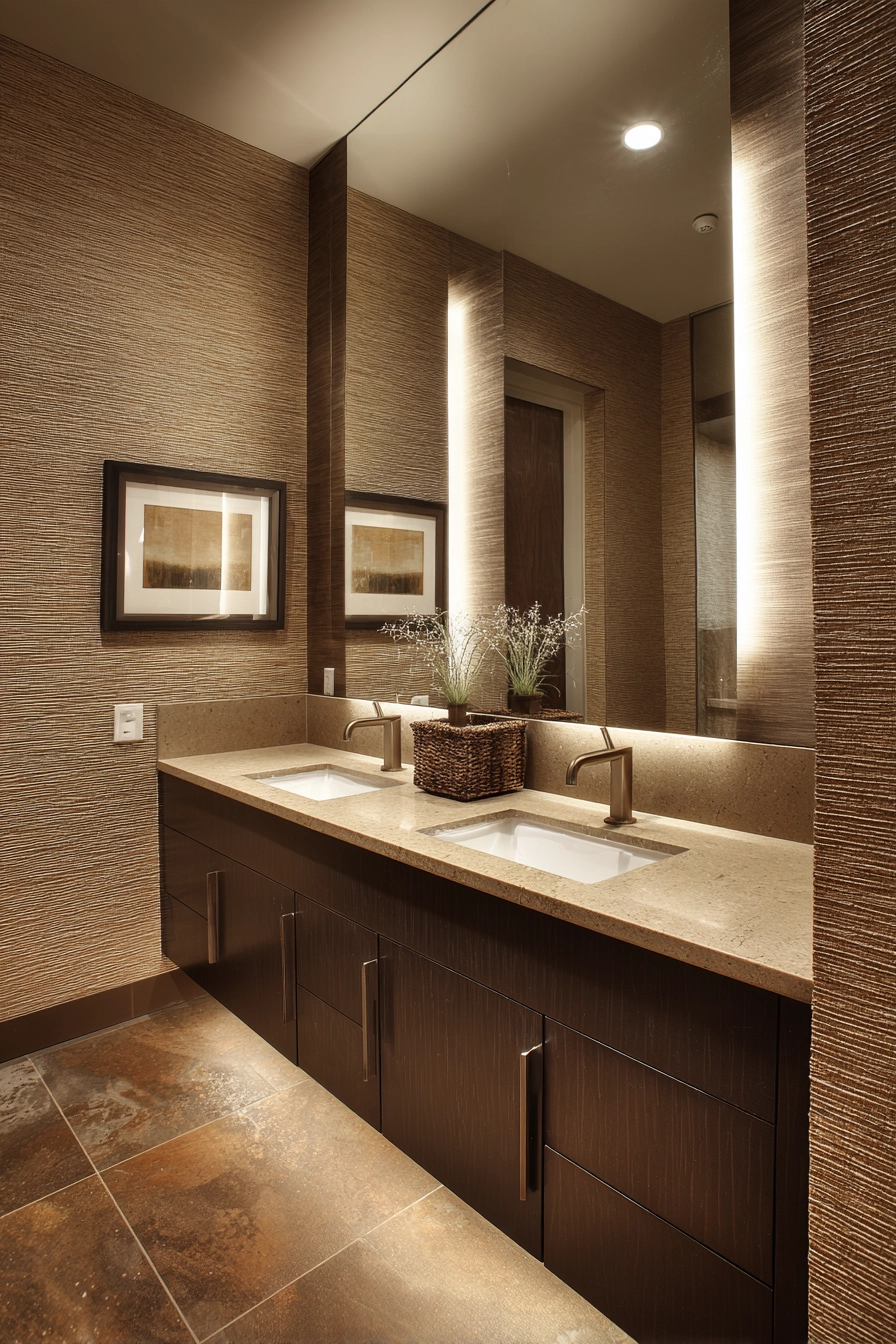 Brown bathroom ideas 40