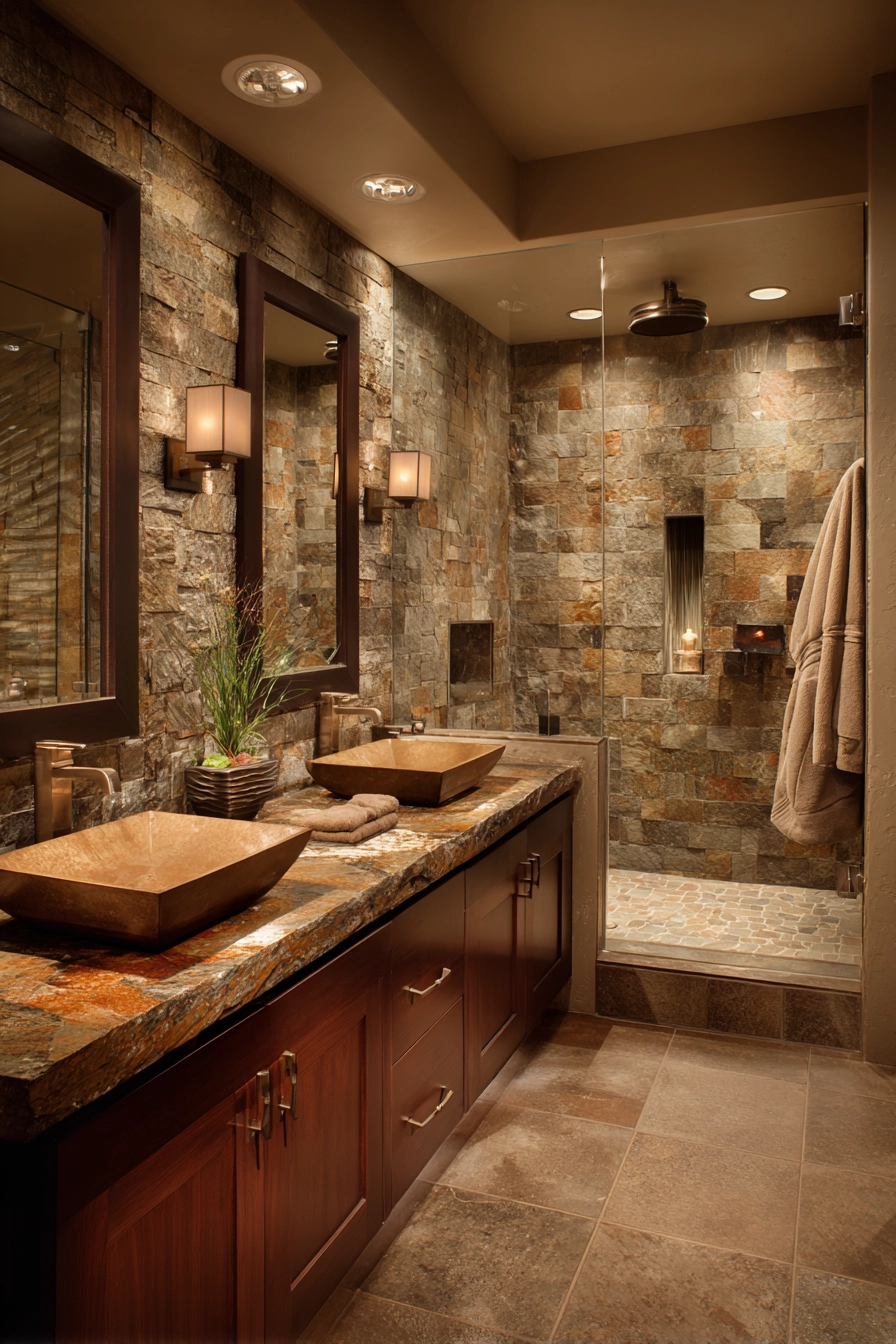Brown bathroom ideas 9
