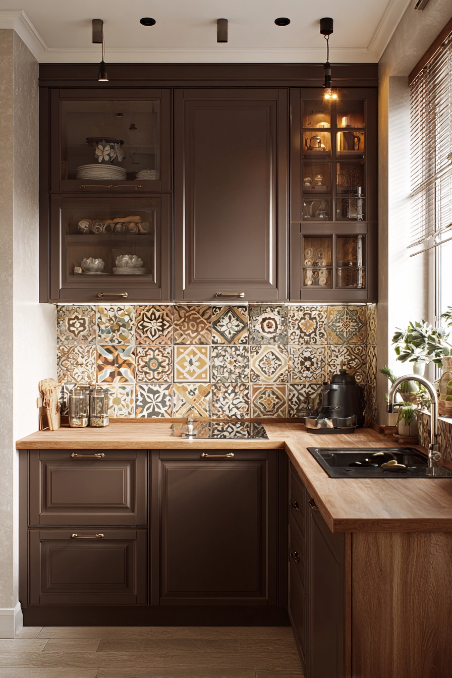 Brown kitchen ideas 19