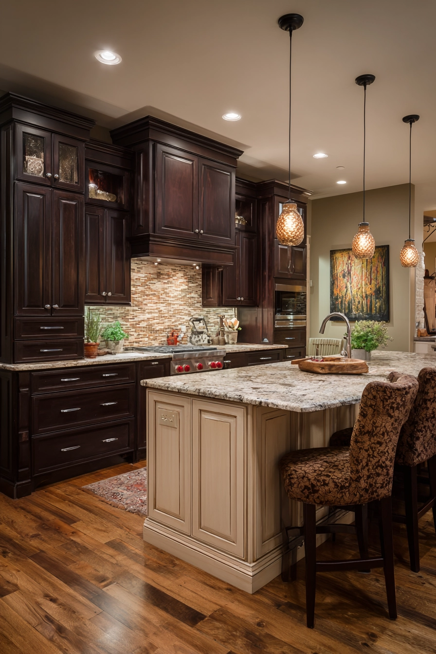 Brown kitchen ideas 35