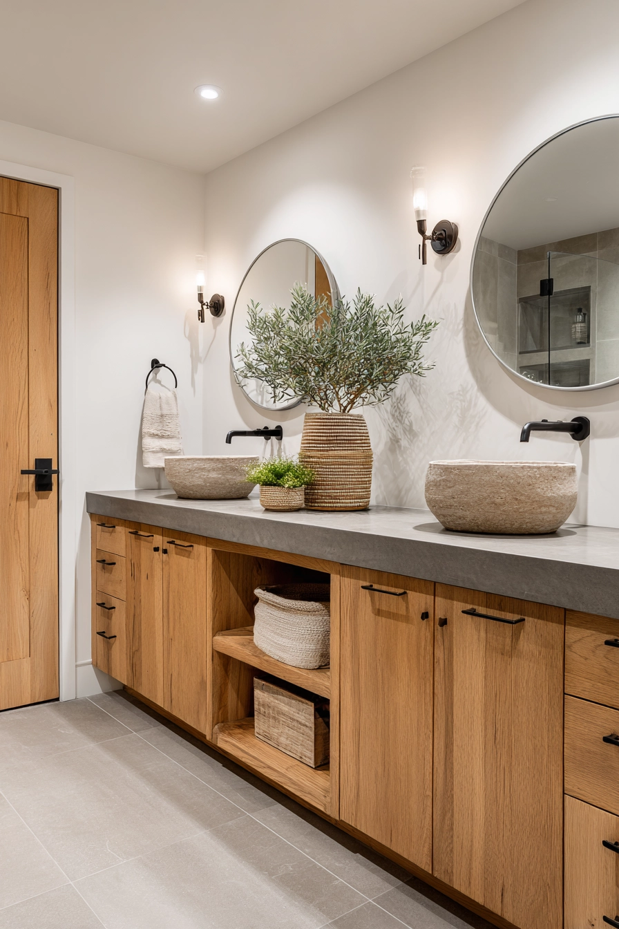 Japandi style bathroom 19