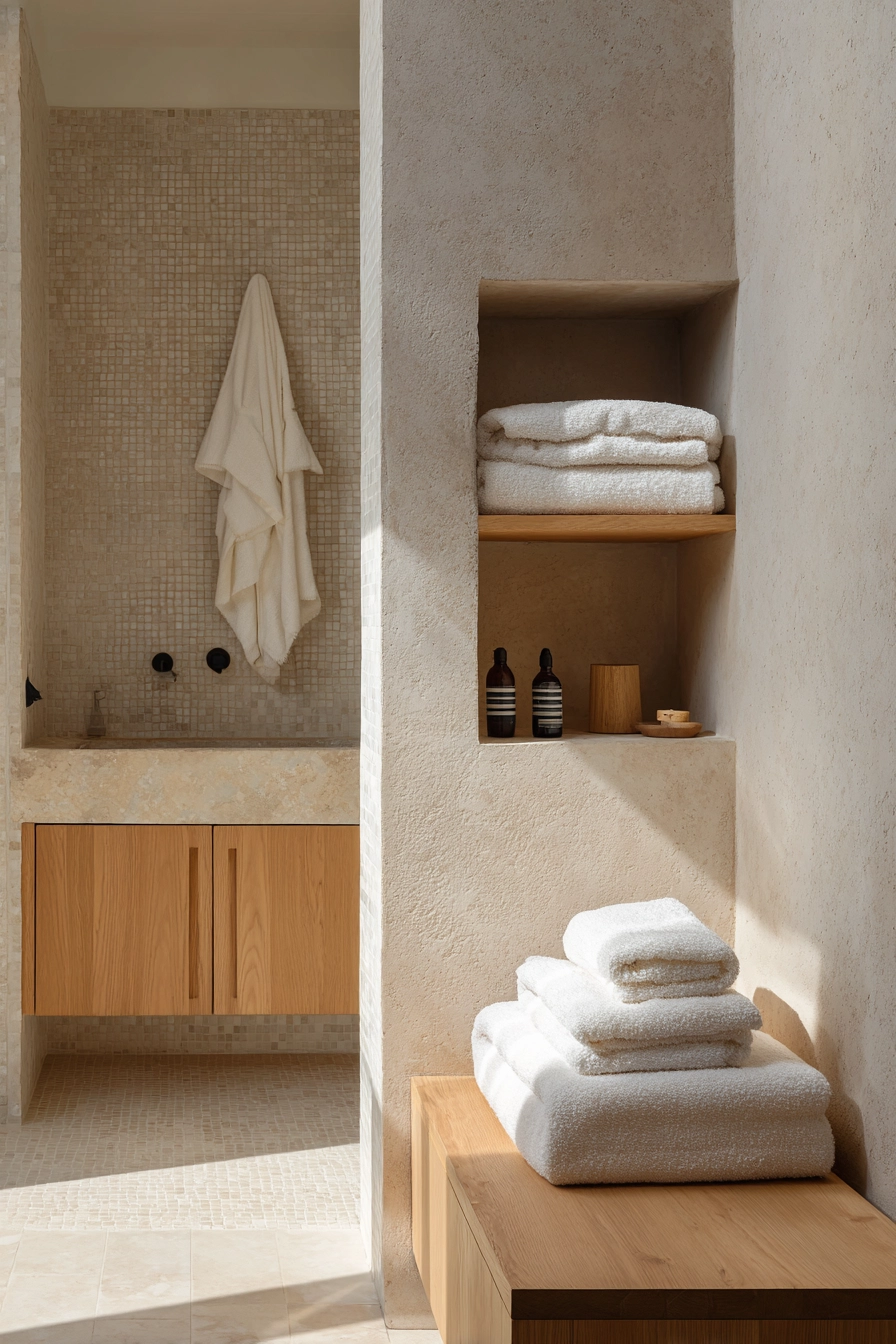 Japandi style bathroom 22