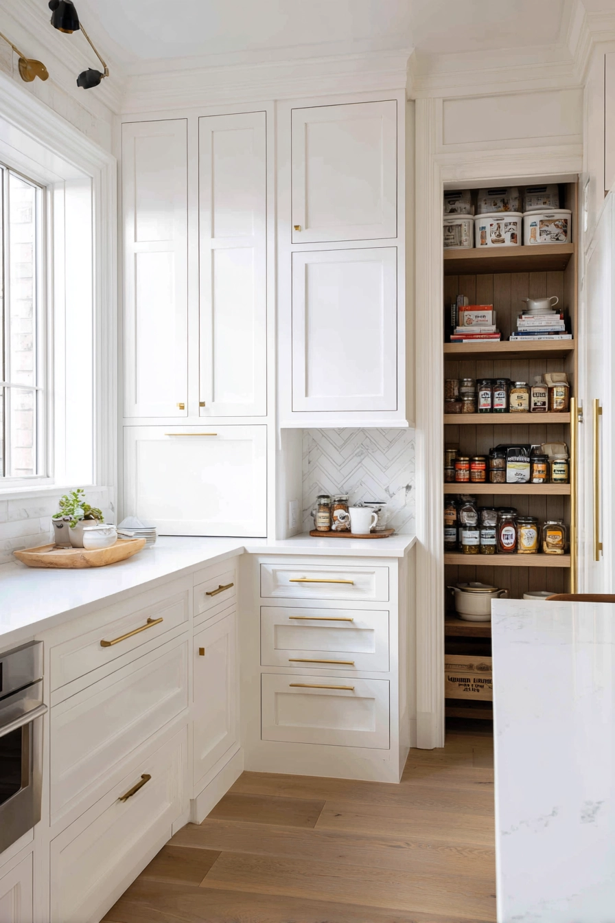 White and gold kitchen 29