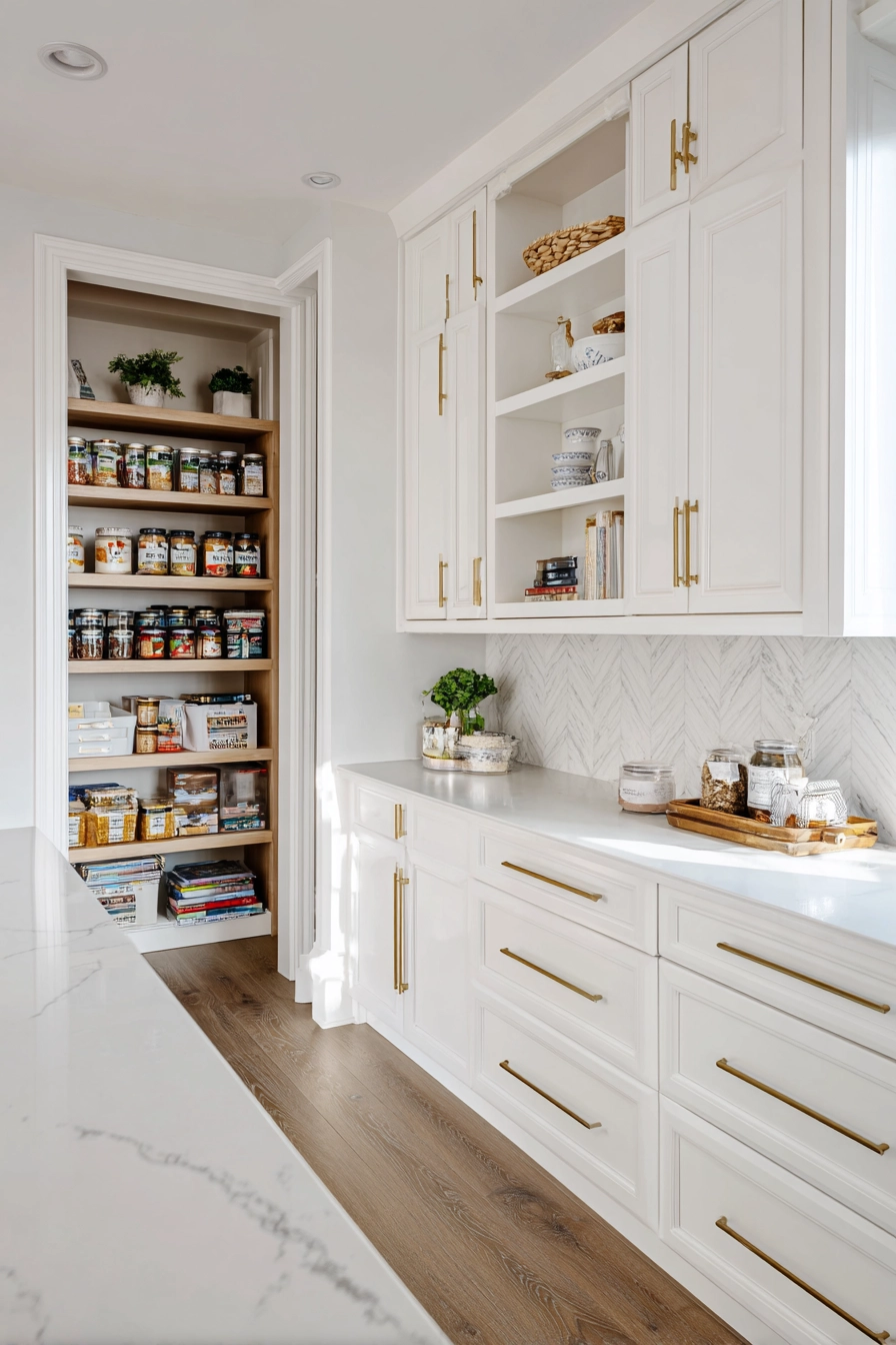 White and gold kitchen 30