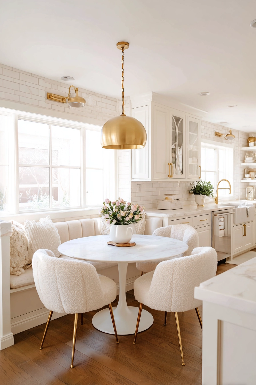 White and gold kitchen 6