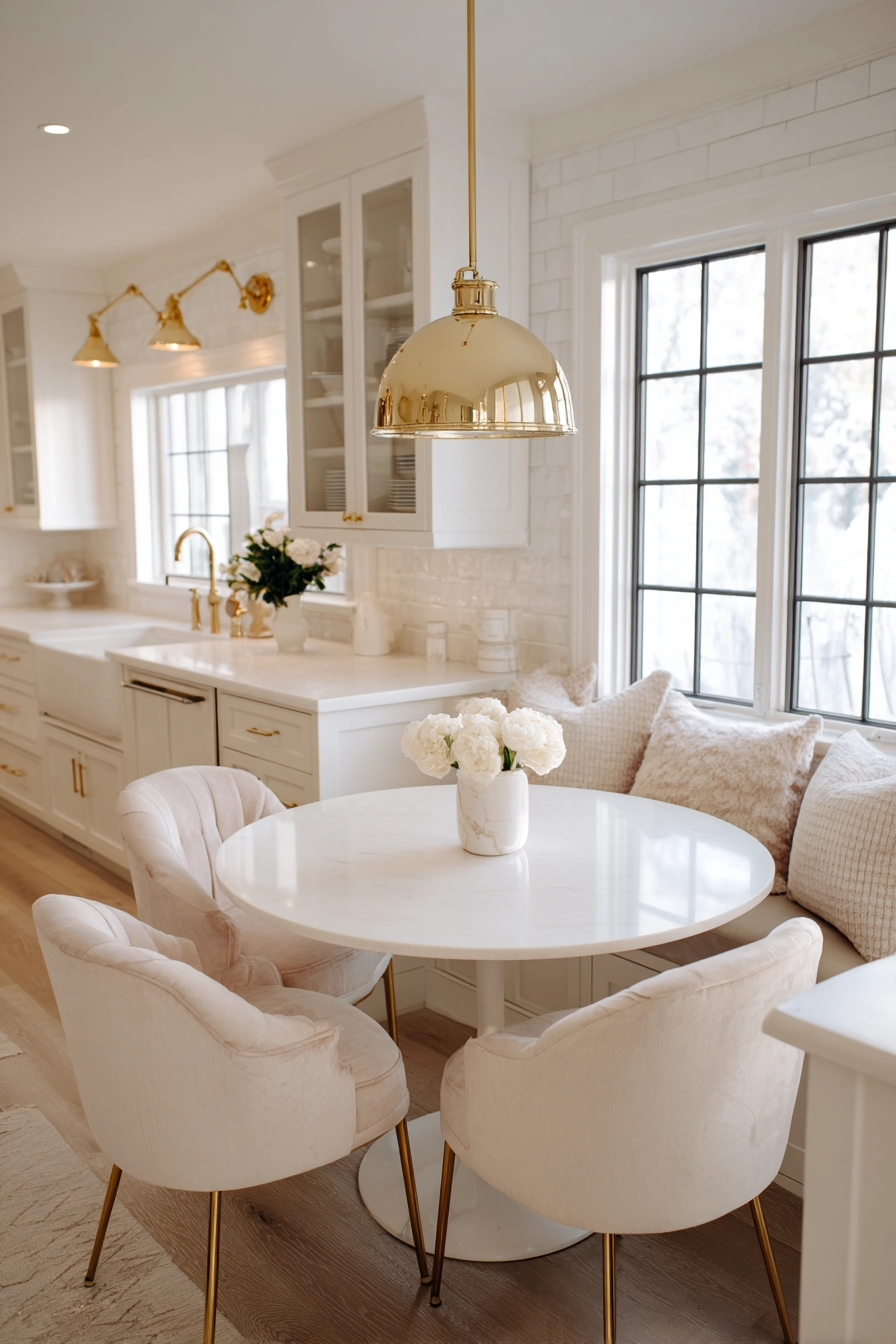 White and gold kitchen 7