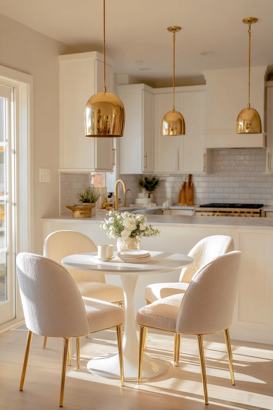 White and gold kitchen 8
