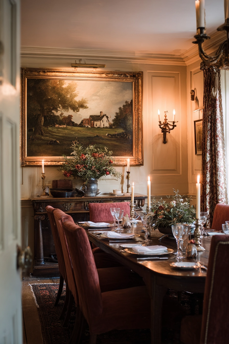 english cottage dining room 39