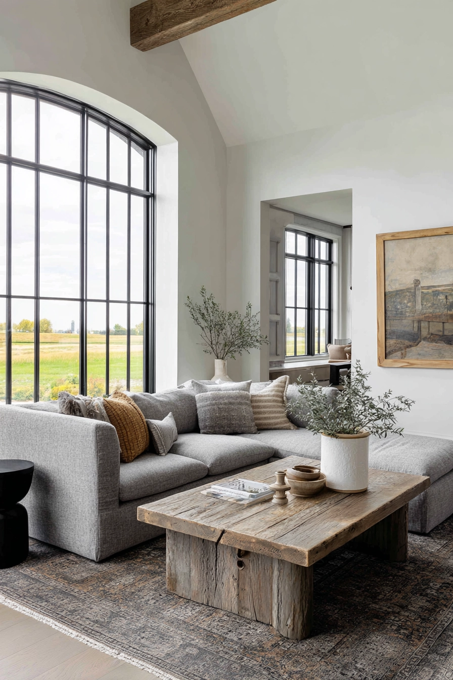 farmhouse living room ideas 20