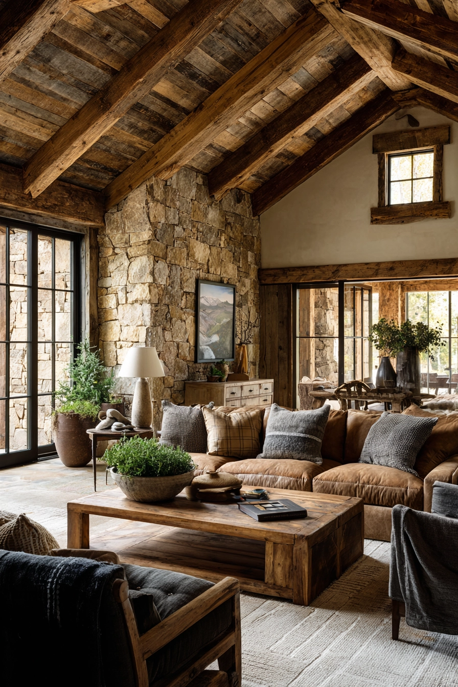 farmhouse living room ideas 30