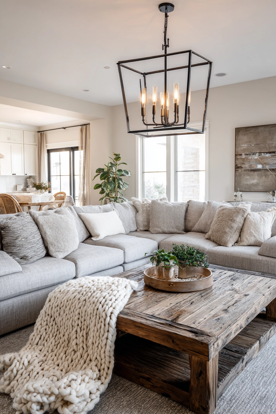 farmhouse living room ideas 34