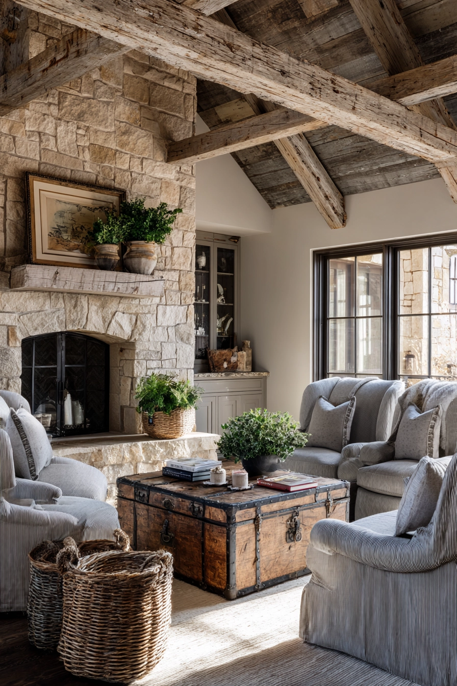 farmhouse living room ideas 7