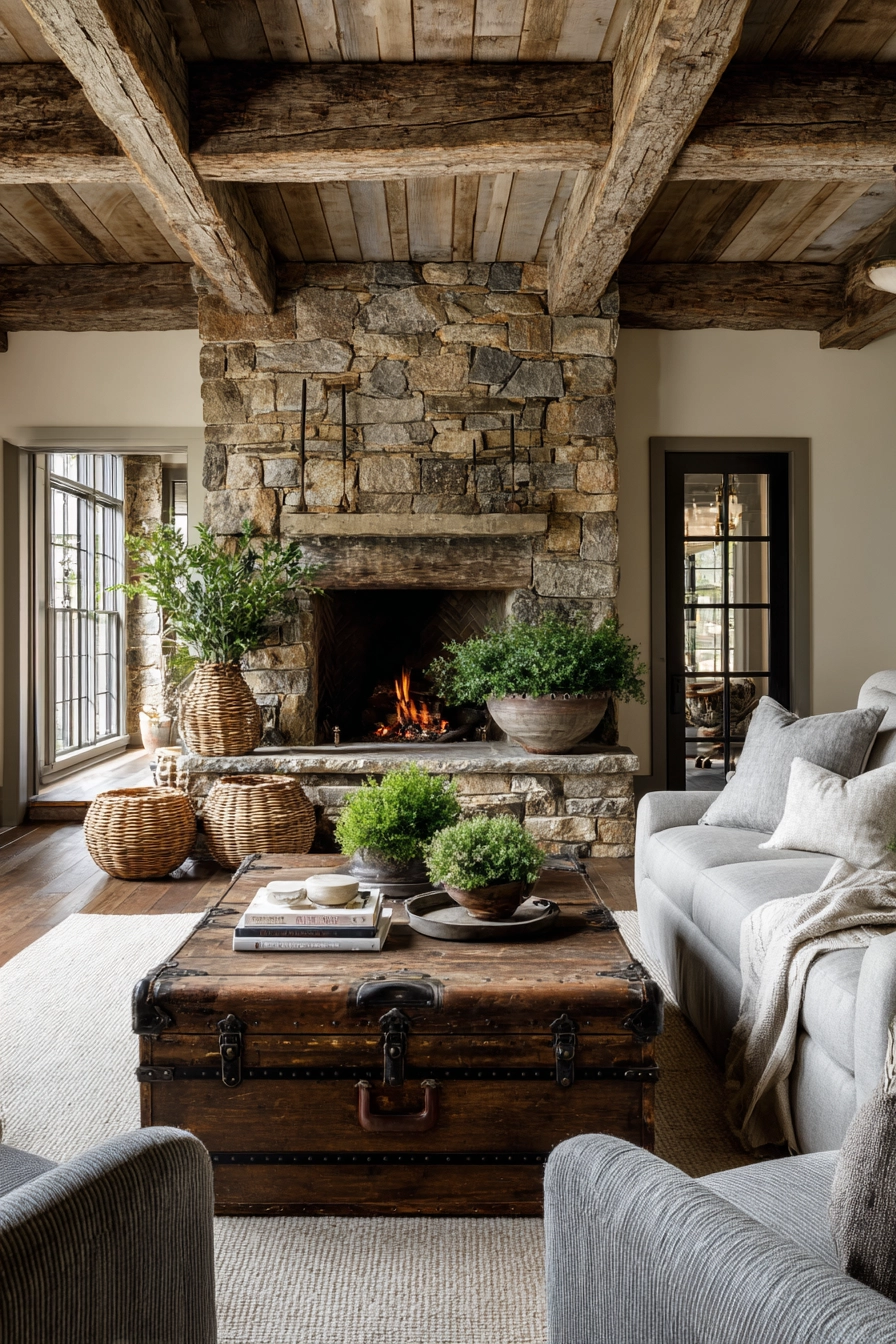 farmhouse living room ideas 8