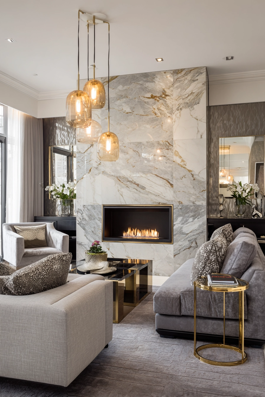 fireplace ideas living room 33