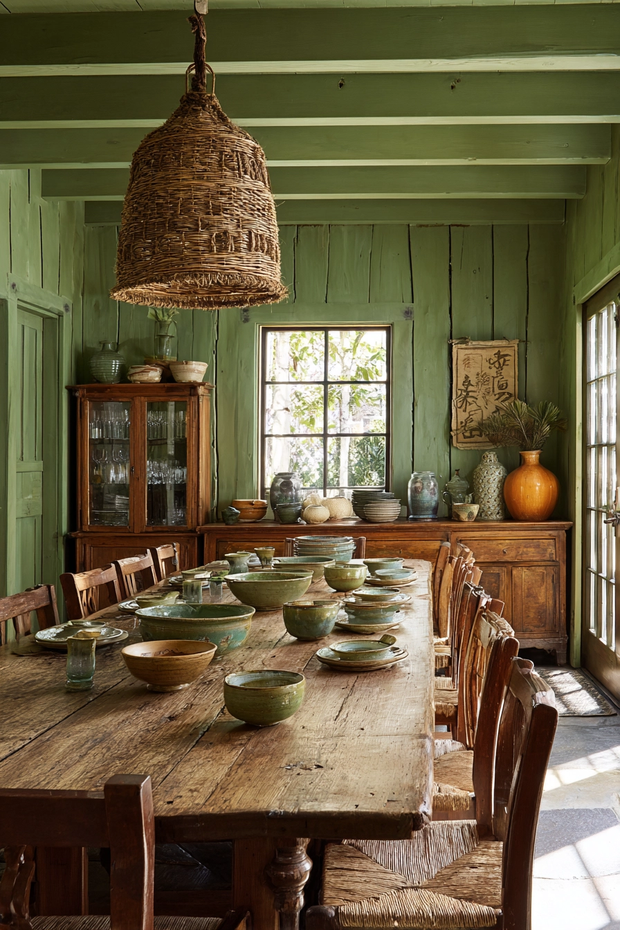 green dining room ideas 31
