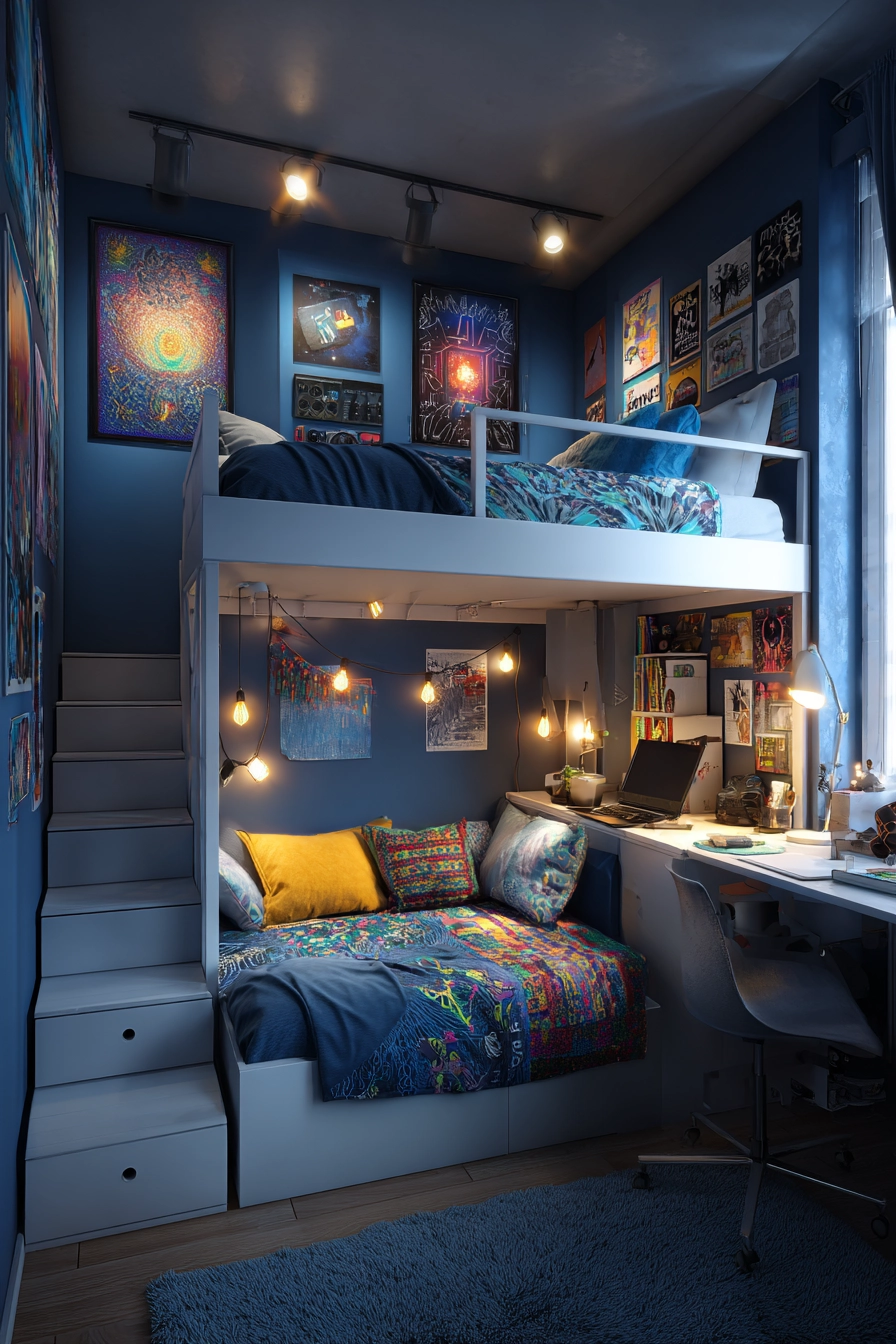 midnight blue bedroom 40