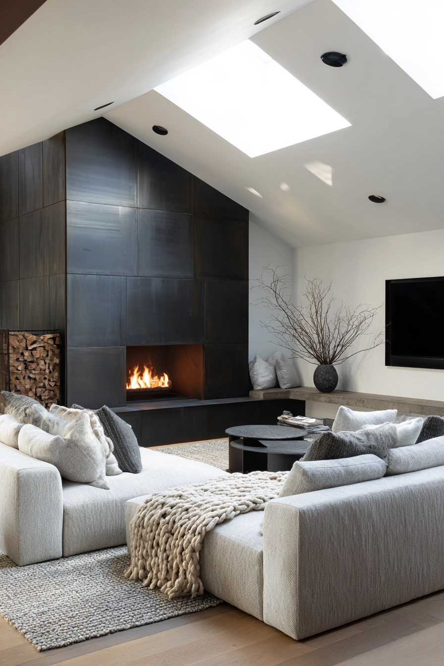 modern fireplace ideas 38