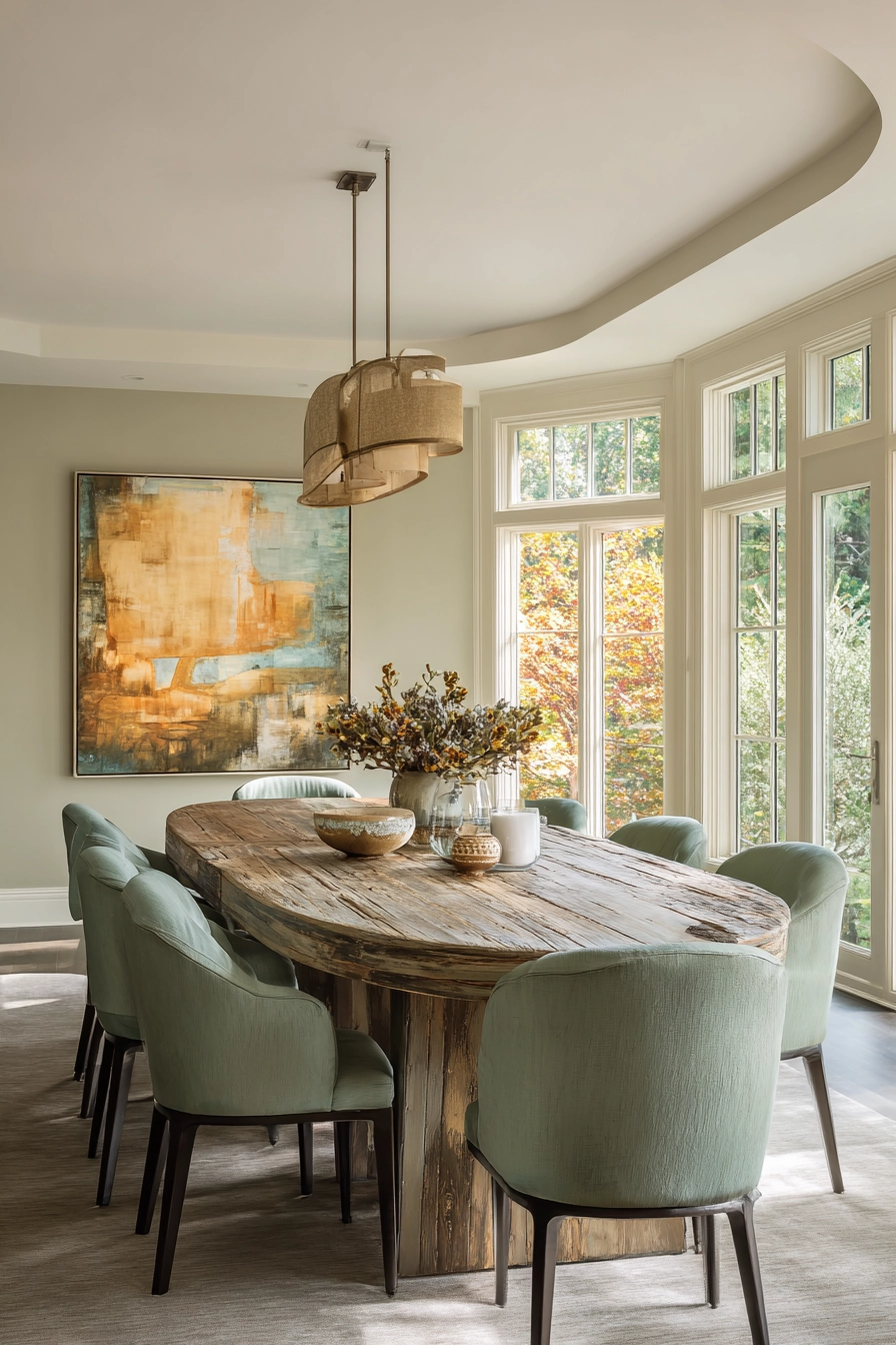 oval dining room table 2