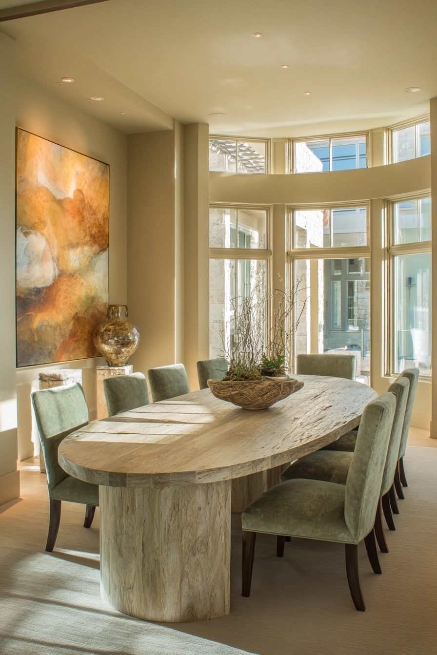 oval dining room table 3