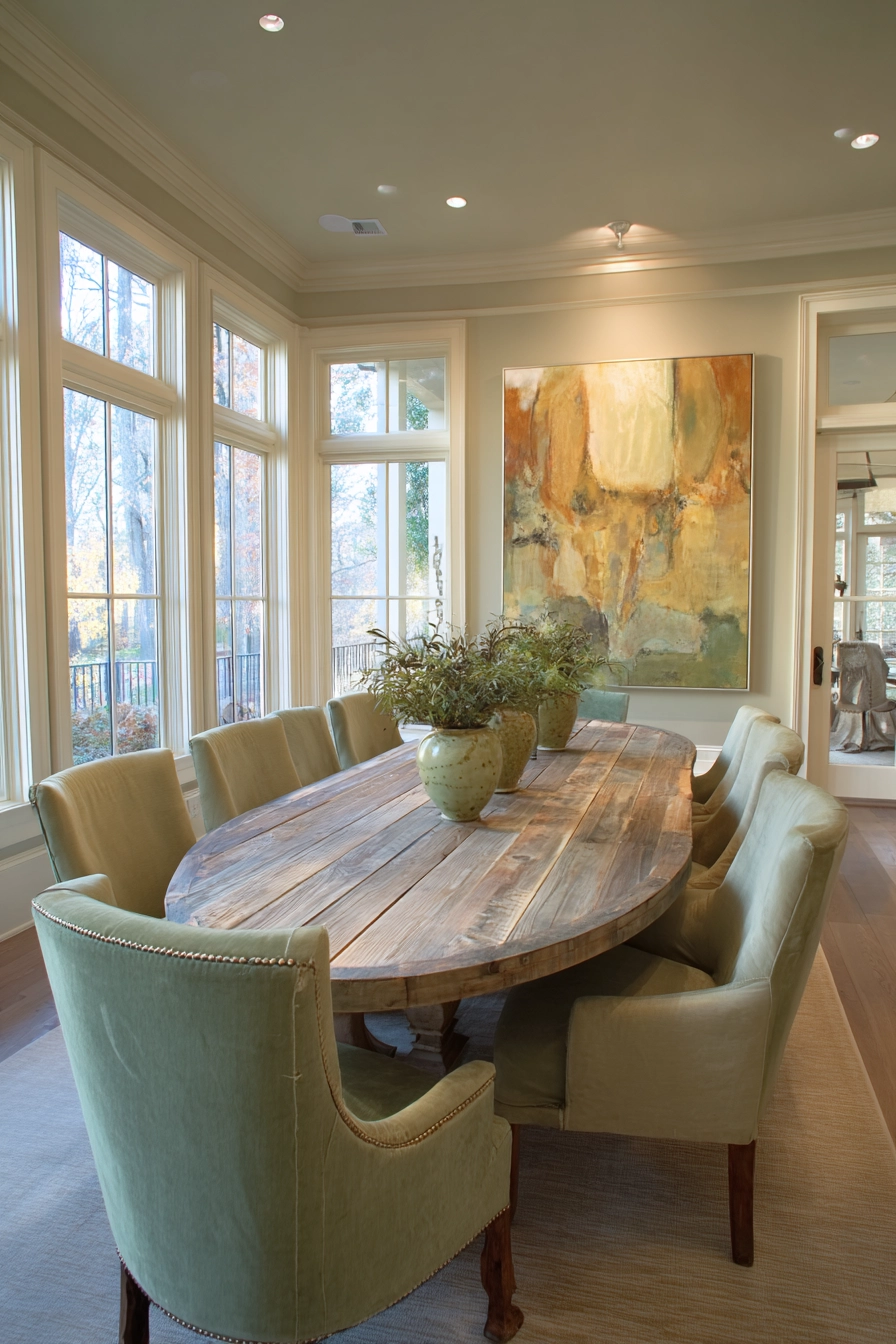 oval dining room table 4