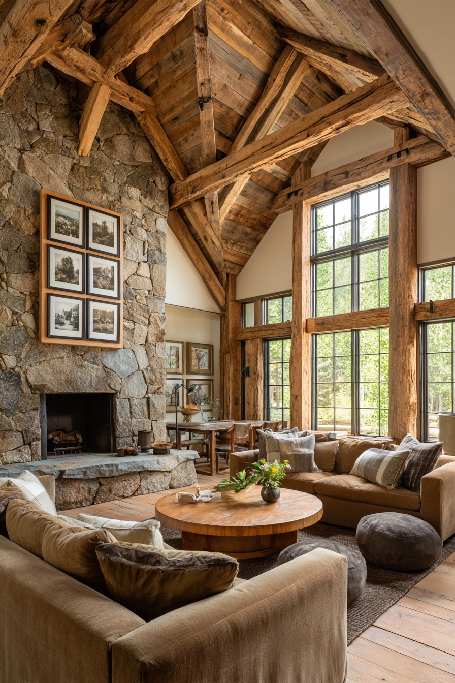 rustic living room ideas 16