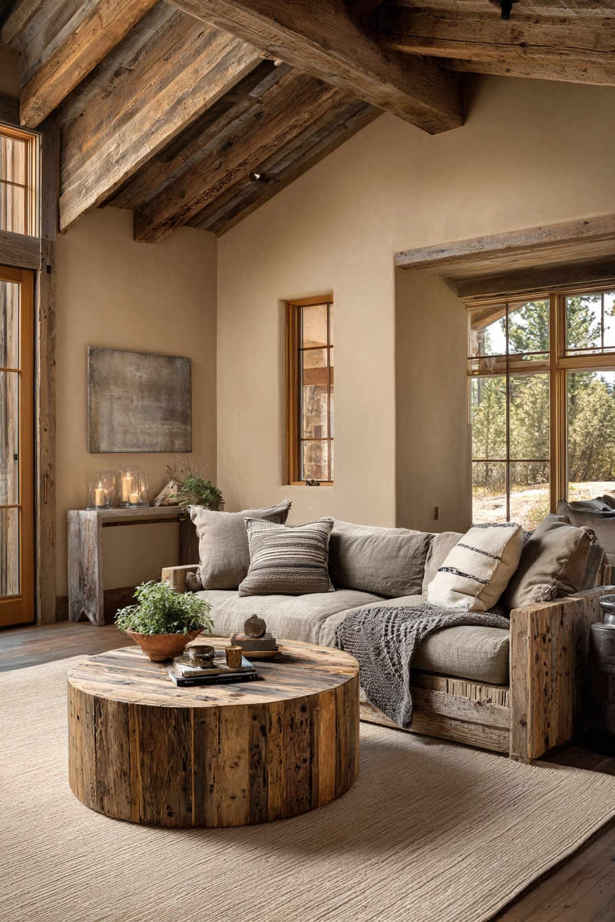 rustic living room ideas 26