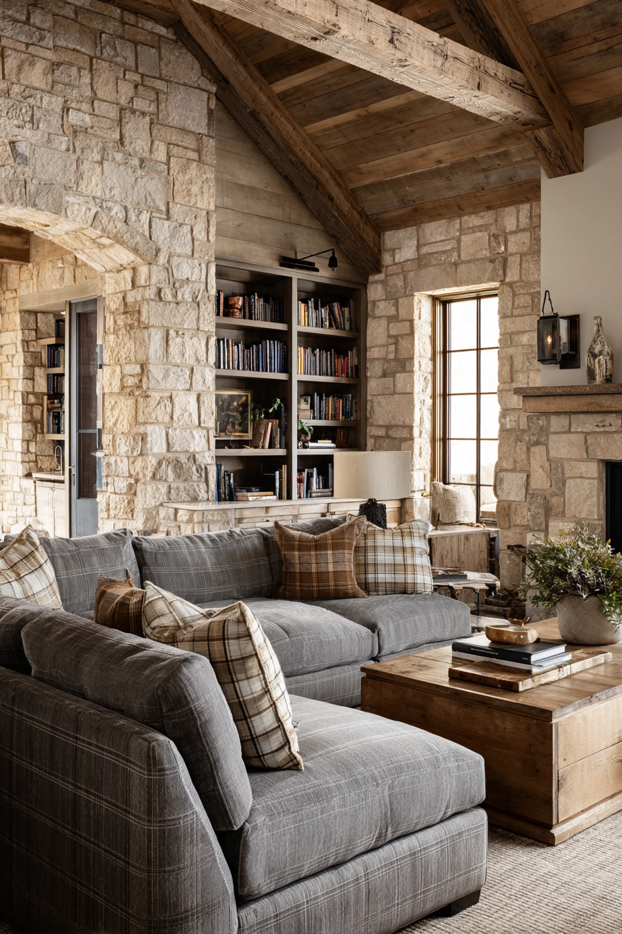 rustic living room ideas 33