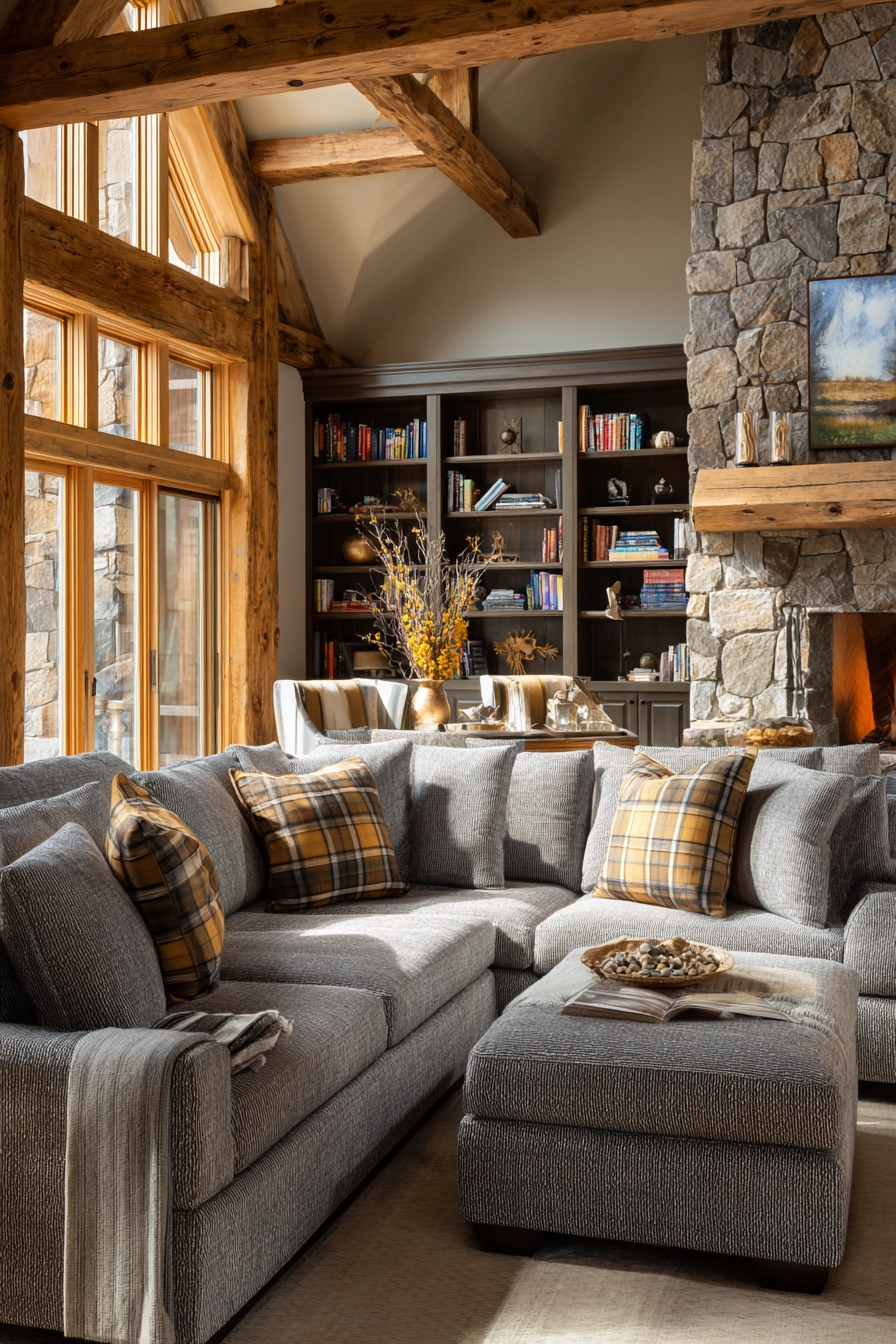 rustic living room ideas 36